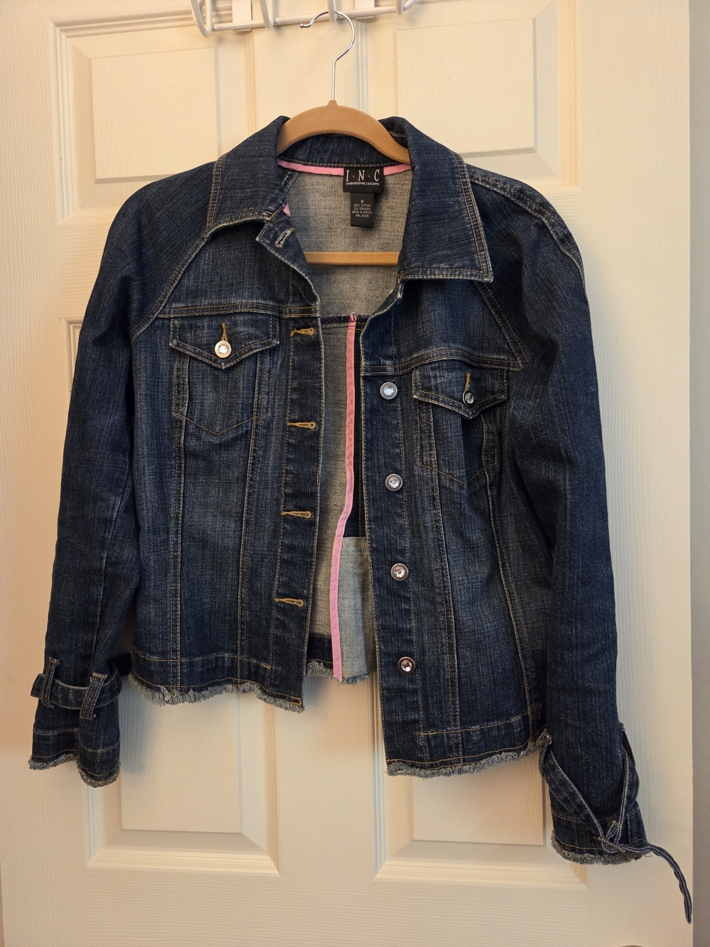 INC International Concepts Dark Blue Denim Jacket